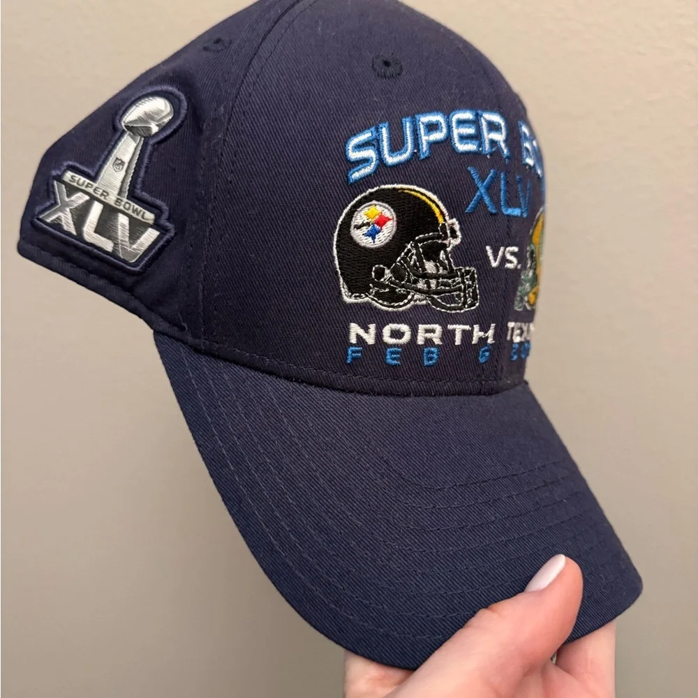 Reebok Super Bowl XLV Steelers vs Packers Hat North Texas 2011 Cap